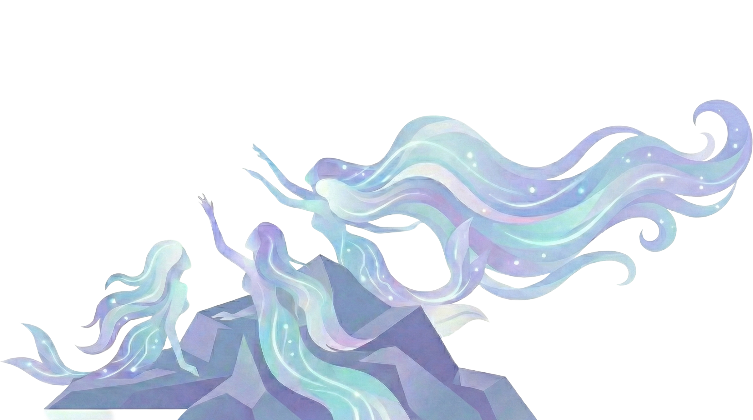 Sirens beckoning from the rocks